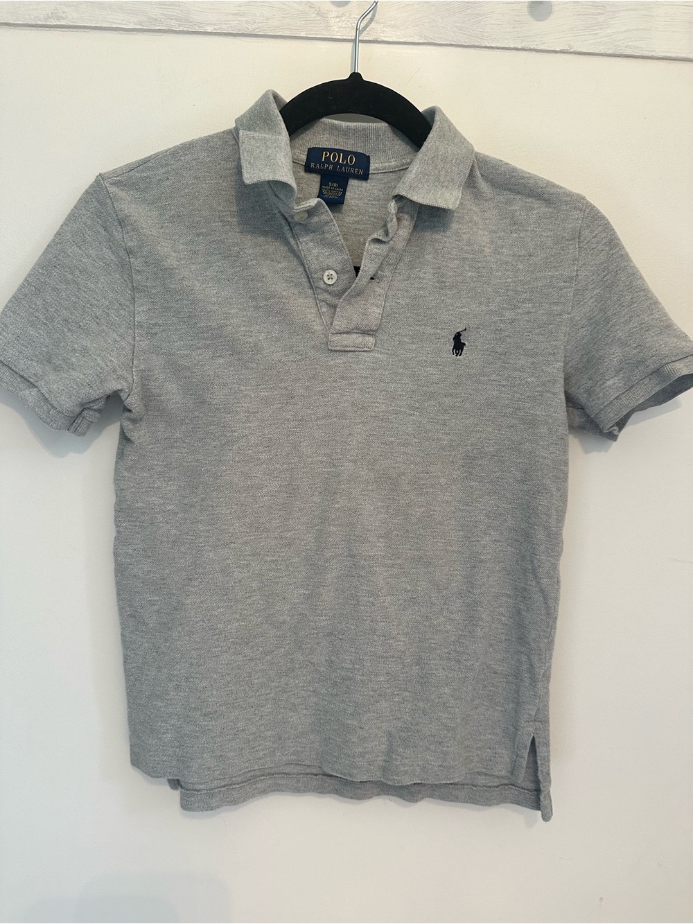 Polo by Ralph Lauren Light Gray Short-Sleeve Pique Polo
